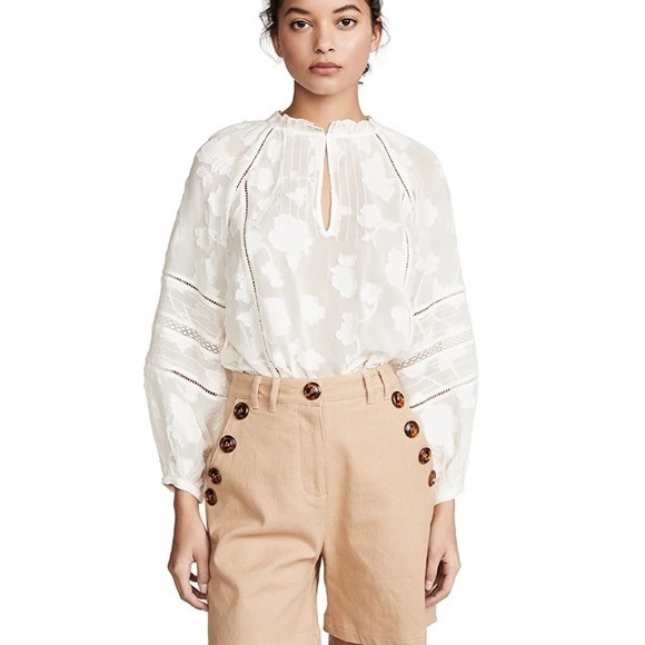 Joie Chaylse Textured Floral Blouse - Picture 3 of 4